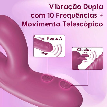 Vibrateur Double Stimulation & Va-et-Vient - Le Performant Lapin | Point G & Clitoris Secwell Sensations plus