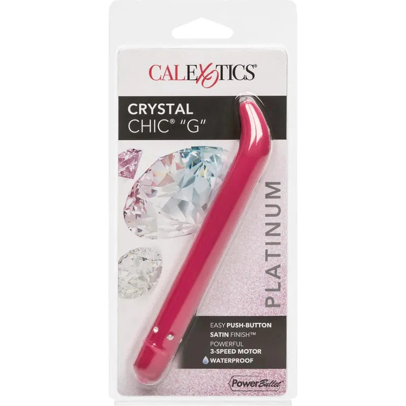 Vibrateur Point G - CalExotics - Vibrateur Platinum Crystal Chic "G" Vibe Sensations Plus Sensations plus