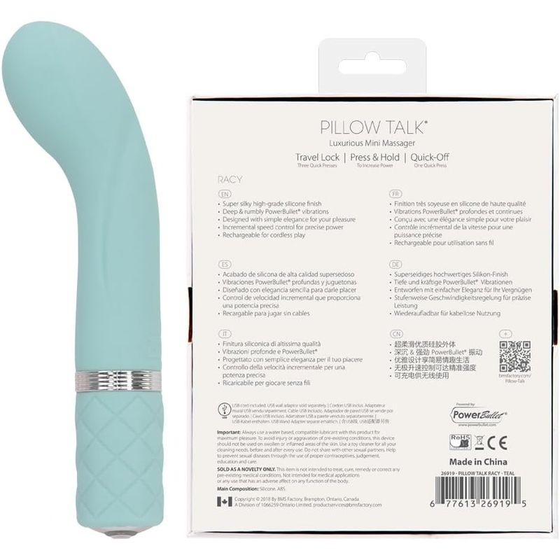 Vibrateur Point-G - Pillow Talk Racy | Orné d’un Cristal Swarovski Pillow Talk Sensations plus