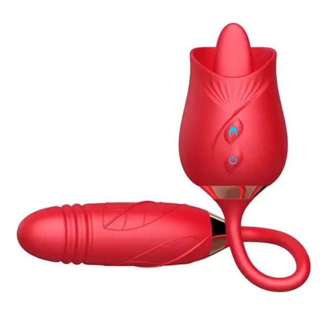 Vibrateur Pour Clitoris - Secwell - Licking Rose With Thrusting Secwell Sensations plus