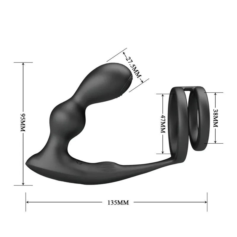 Vibrateur Prostate & Anneau - Marshall | Érection Ferme & Plaisir Intense Pretty Love Sensations plus