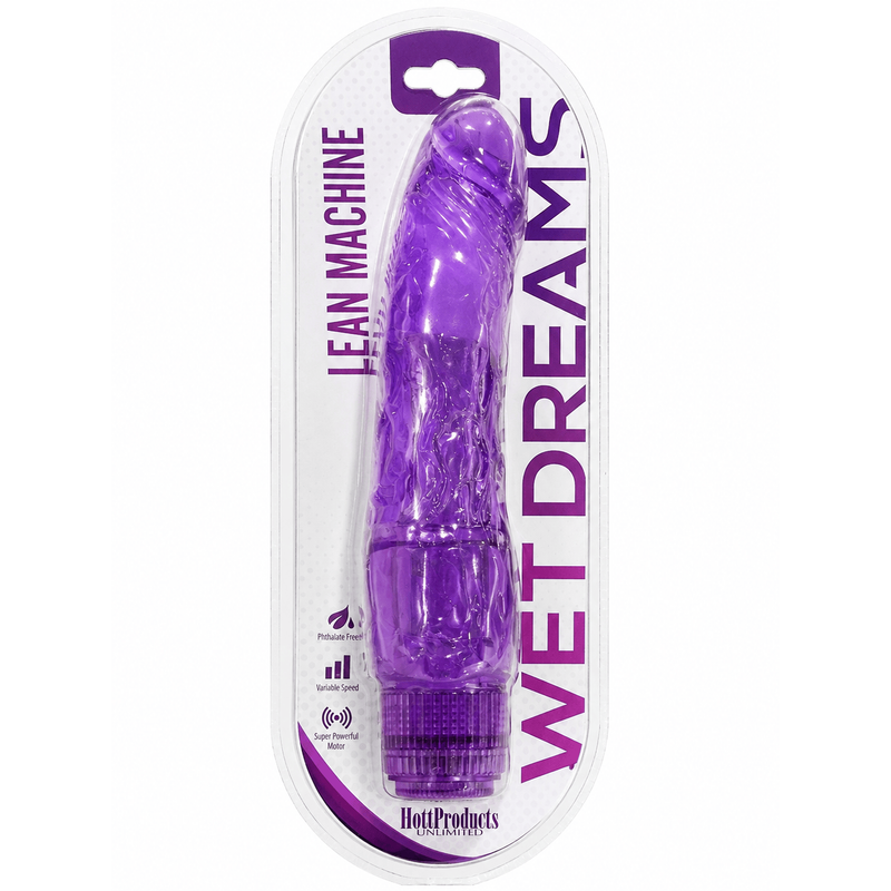 Vibrateur Réaliste 6,5 po - Wet Dreams Lean Machine | Rose ou Mauve Hott Products Sensations plus