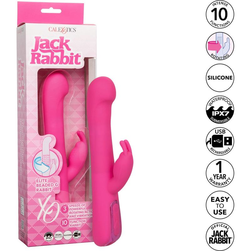 Vibrateur Rotation - Jack Rabbit - Elite Beaded G Rabbit CalExotics Sensations plus