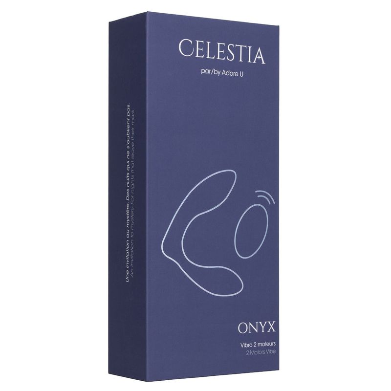 Vibrateur Unisexe - Celestia Onyx Adore U | Double Stimulation Celestia - Adore U Sensations plus