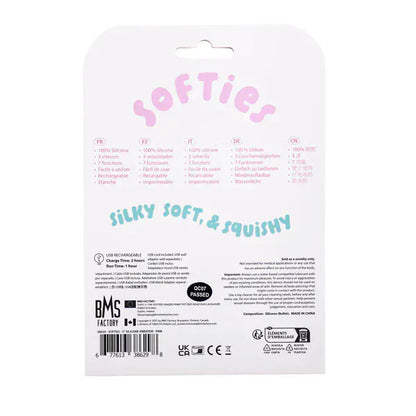 Vibrateur Unisexe - Softies 5” Silicone | Double Stimulation Point G ou Point P, Doux & Étanche Softies Sensations plus