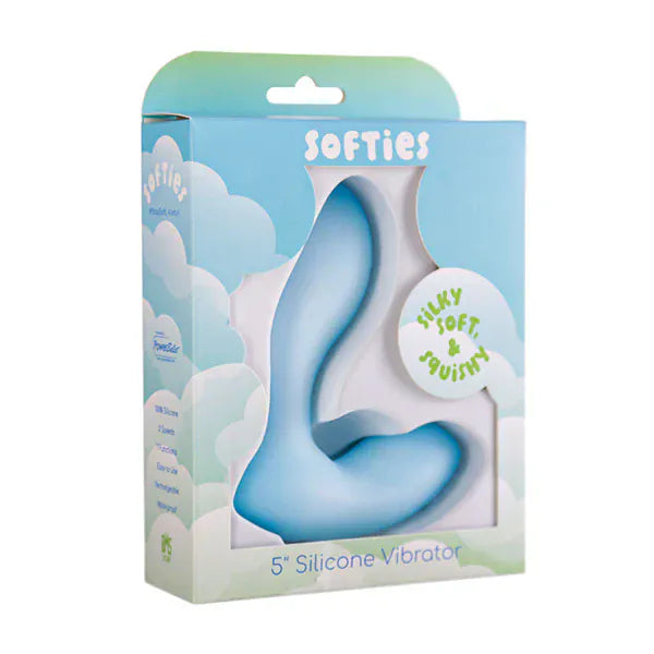 Vibrateur Unisexe - Softies 5” Silicone | Double Stimulation Point G ou Point P, Doux & Étanche Softies Sensations plus