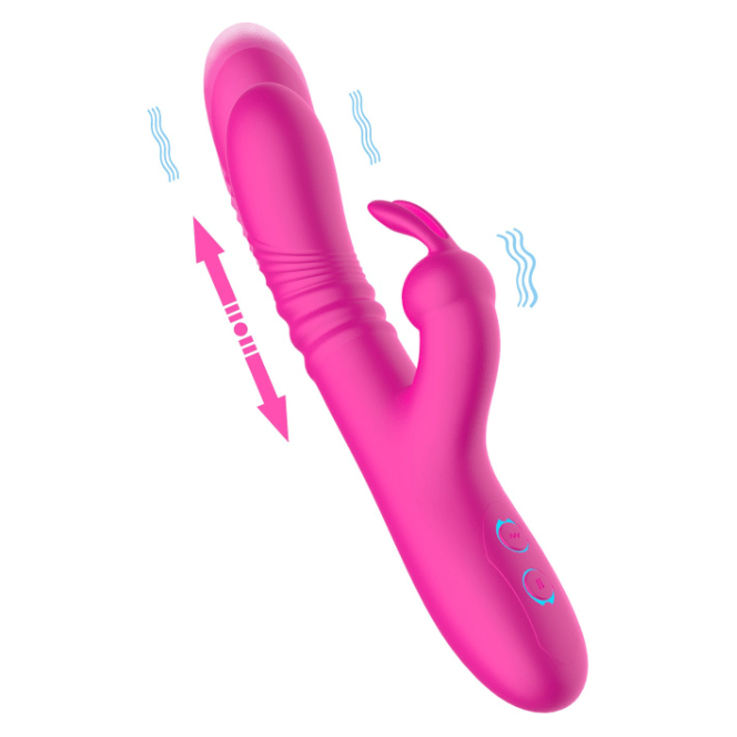 Vibrateur Va-et-Vient 3 en 1 - Secwell - Rabbit Bunny Thrusting Secwell Sensations plus