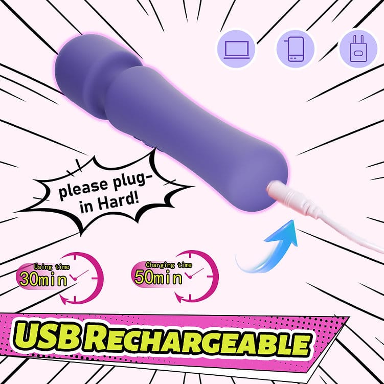 Vibrateur Wand - DuoDuo AV | 10 modes de Vibrations Puissantes & Profondes Secwell Sensations plus