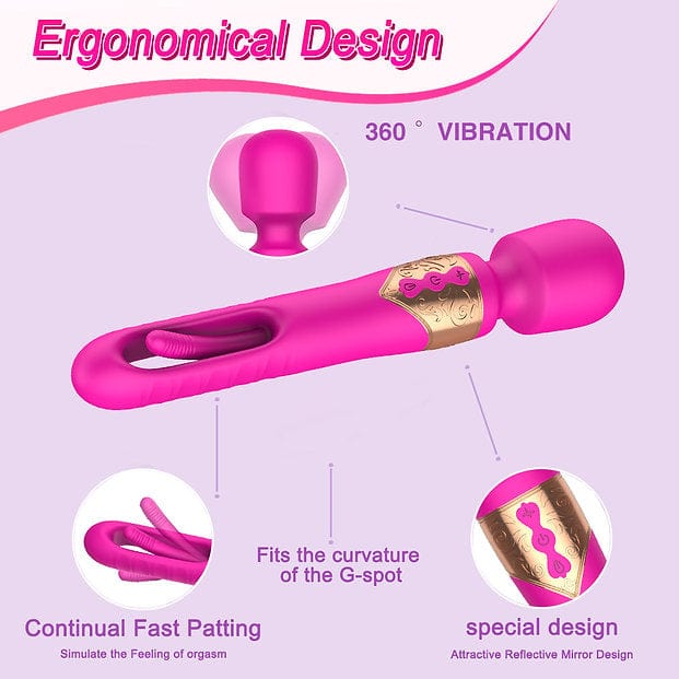 Vibrateurs Wand 2 en 1 - Secwell - Ellie Flicking Wand Puissant Secwell Sensations plus