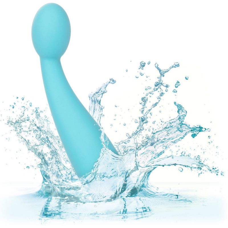 Vibromasseur Point G Eden tulipe en silicone bleu turquoise CalExotics Sensations plus