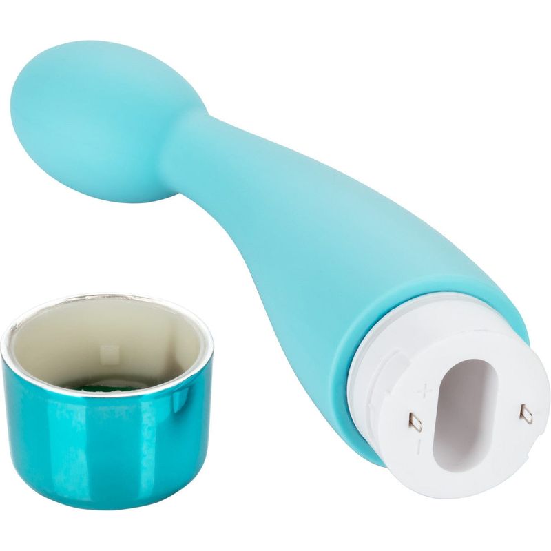 Vibromasseur Point G Eden tulipe en silicone bleu turquoise CalExotics Sensations plus