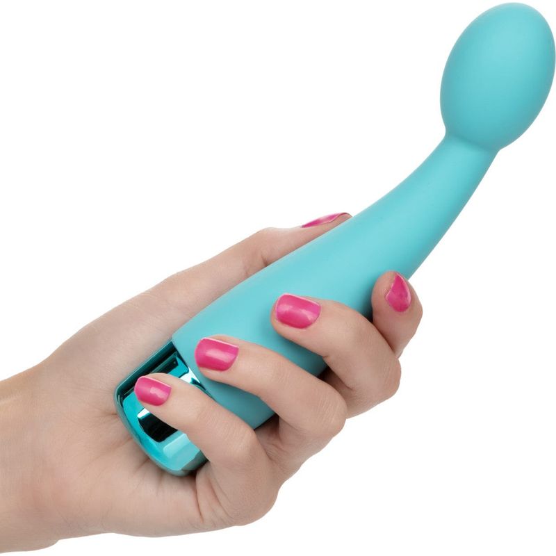 Vibromasseur Point G Eden tulipe en silicone bleu turquoise CalExotics Sensations plus