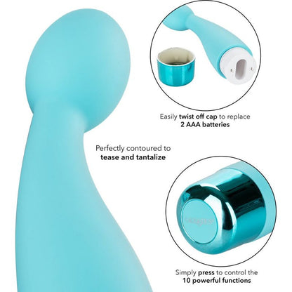 Vibromasseur Point G Eden tulipe en silicone bleu turquoise CalExotics Sensations plus