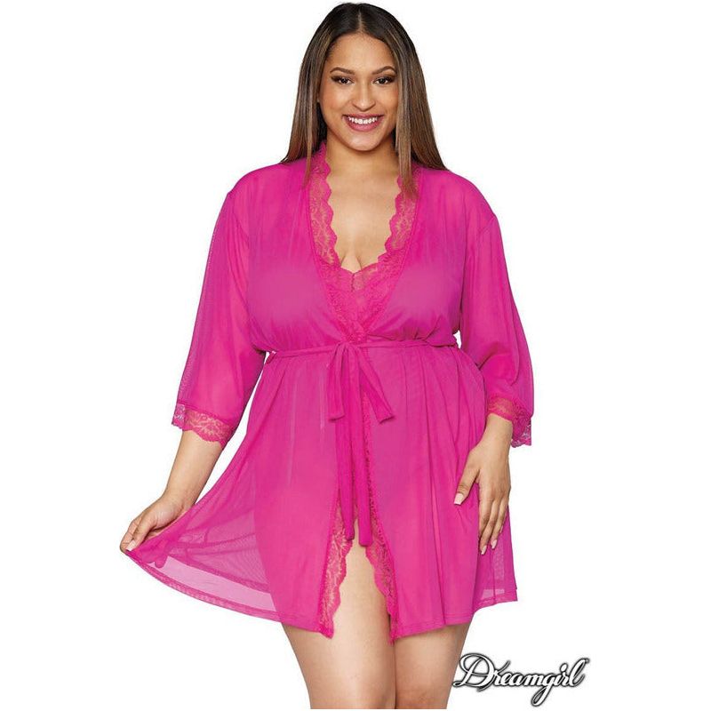 Lingerie Dreamgirl - Ensemble Peignoir et Teddy 12652 Dreamgirl Sensations plus