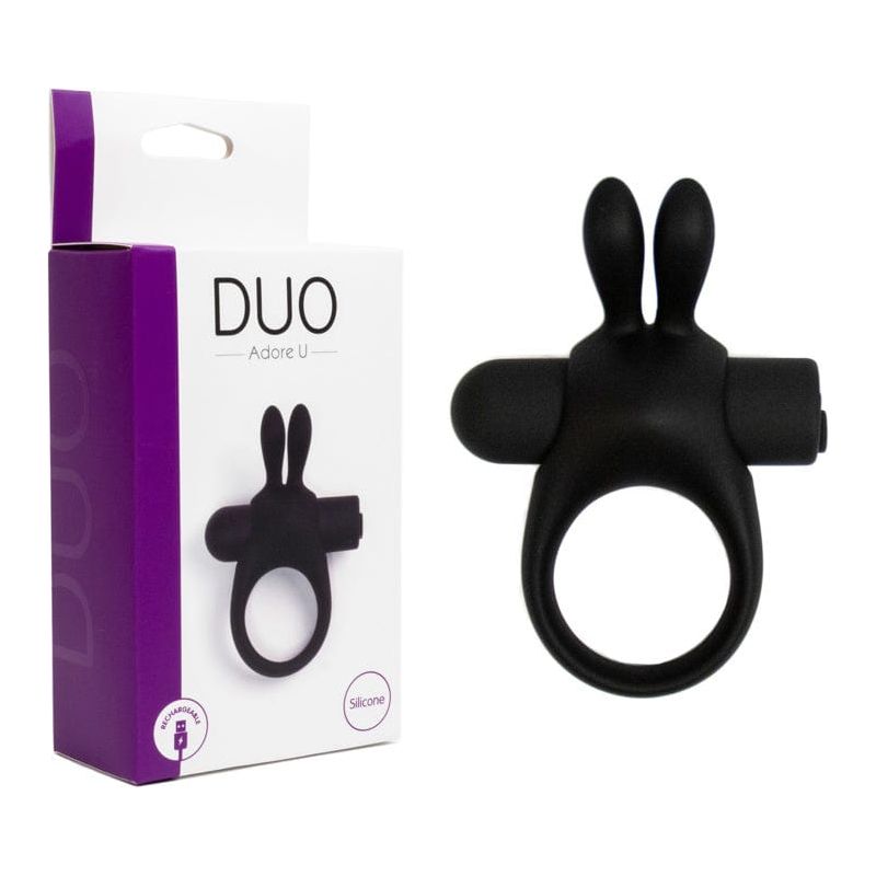 Anneau D'érection Vibrant - Adore U Duo - Lapin Adore U Sensations plus