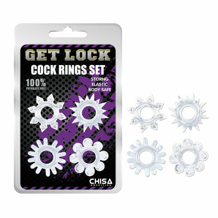 Anneau D'érection - Get Lock - Cock Rings Set Get Lock Sensations plus