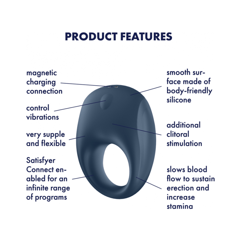 Anneau D'érection Vibrant - Satsifyer - Strong One Satisfyer Sensations plus
