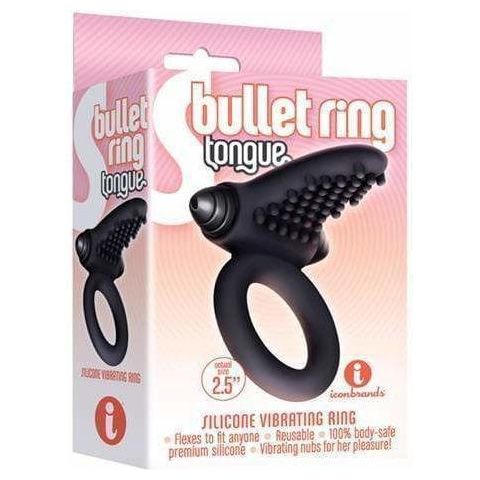 Anneau D'érection Vibrant - Icon Brands - Bullet Ring Tongue Icon brands Sensations plus
