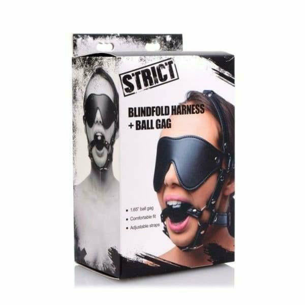 Ball Gag - Strict - Blindfold Harness & Ball Gag STRICT Sensations plus