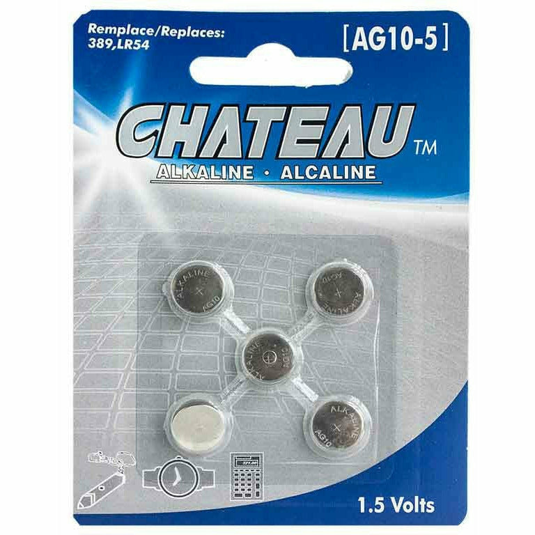 Piles - Chateau Alkaline - AG10-5 Chateau Manis Electronics Sensations plus