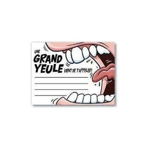 Humour  - Post It - Une grand yeule vien de t'appeler ! Ozzé Créations Sensations plus