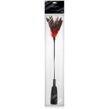 Cravache - Sweet Caress - Cravache tapette avec plumes rouges et noires Sweet Caress Sensations plus