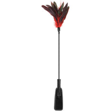 Cravache - Sweet Caress - Cravache tapette avec plumes rouges et noires Sweet Caress Sensations plus