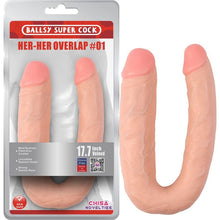 Dildo Double - Ballsy Super Cock - Her-Her Overlap #1 - 17.7 pouces Ballsy Super Cock Sensations plus