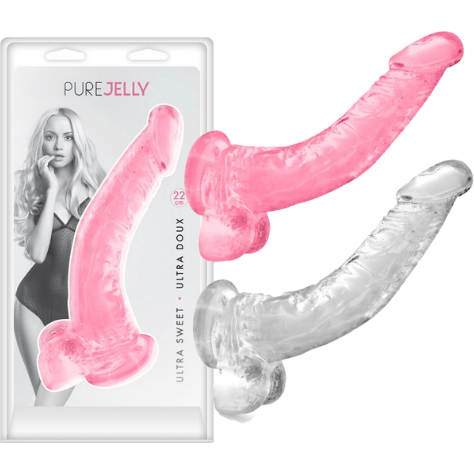 Dildo - Pure Jelly - XL Courbé 22cm Pure Jelly Sensations plus
