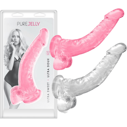 Dildo - Pure Jelly - XL Courbé 22cm Pure Jelly Sensations plus