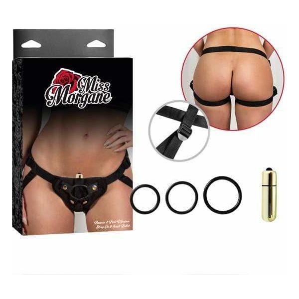Harnais - Miss Morgane - Harnais Noir & Petit Vibrateur Miss Morgane Sensations plus
