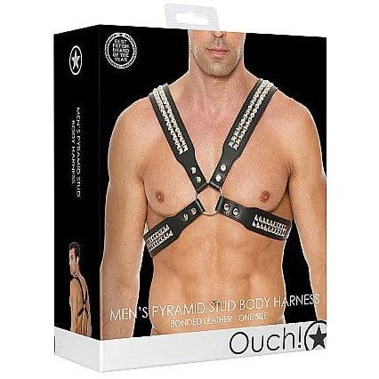 Harnais - Ouch! - Men's Pyramid Stud Body Harness - One Size Ouch! Sensations plus