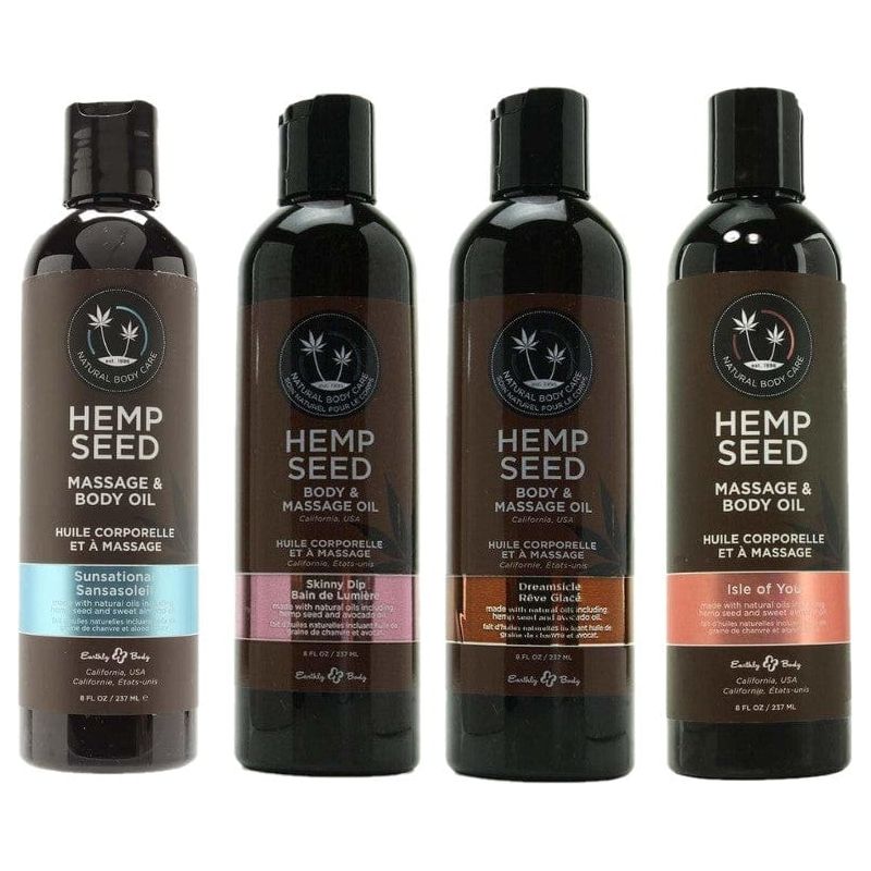Huile de Massage - Hemp Seed - 8oz Earthly Body Sensations plus