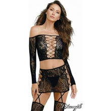 Lingerie Dreamgirl - Jupe-Jarretelles avec Haut 0317 Dreamgirl Sensations plus