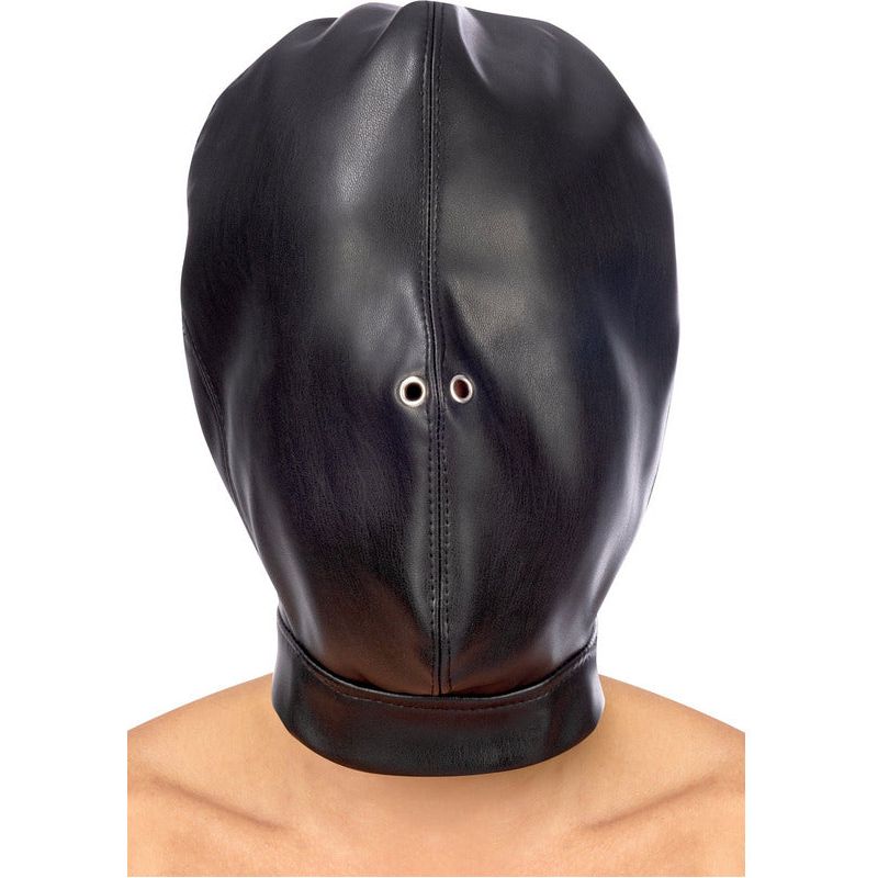 Masque BDSM - FetishTentation - Cagoule BDSM en simili-cuir fermée FetishTentation Sensations plus