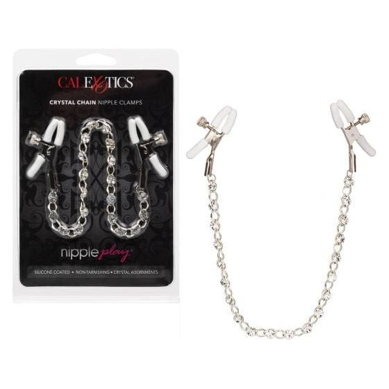 Pinces à Seins - CalExotics - Crystal Chain Nipple Clamps CalExotics Sensations plus