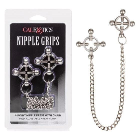 Pinces à Seins - CalExotics - Nipple Grips 4-Point Nipple Press with Chain CalExotics Sensations plus
