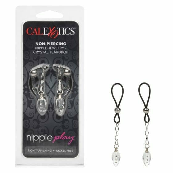 Pinces à Seins - CalExotics - Nipple Play Non-Piercing Nipple Jewelry Crystal Teardrop CalExotics Sensations plus