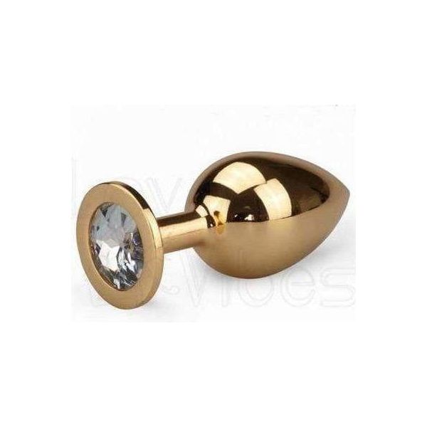 Plug Anal - Acier Inoxydable Or - Format Large Lovetoy Sensations plus