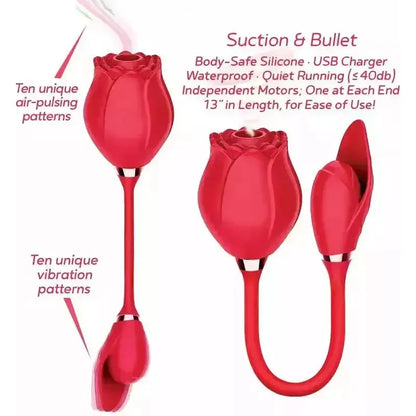 Vibrateur à Succion - Wild Rose - Suction & Bullet Icon brands Sensations plus
