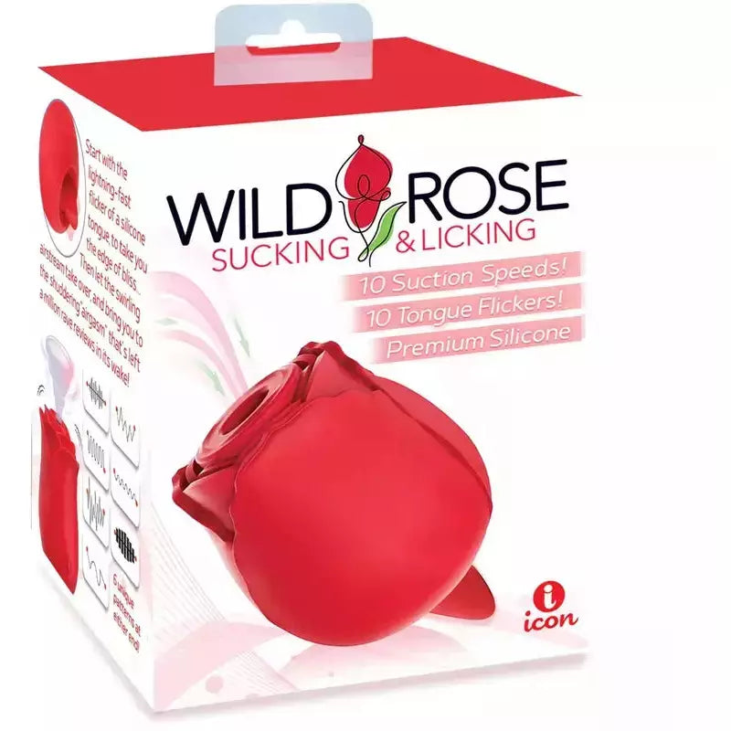 Vibrateur à Succion - Wild Rose - Sucking & Licking Icon brands Sensations plus
