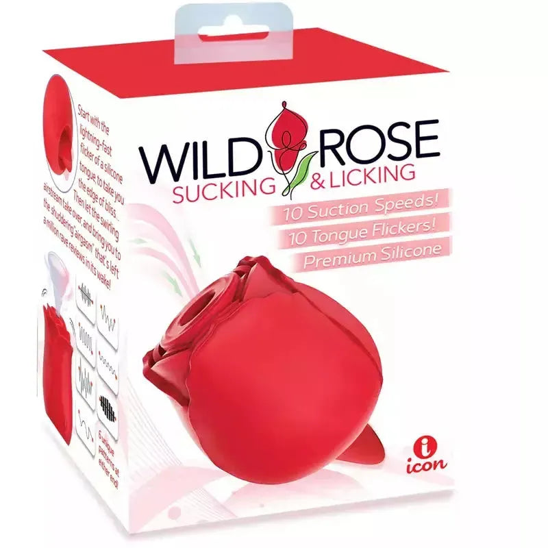 Vibrateur à Succion - Wild Rose - Sucking & Licking Icon brands Sensations plus