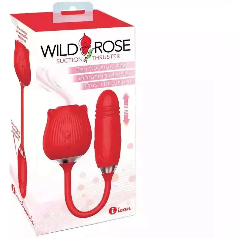 Vibrateur à Succion - Wild Rose - Suction Thruster Icon brands Sensations plus