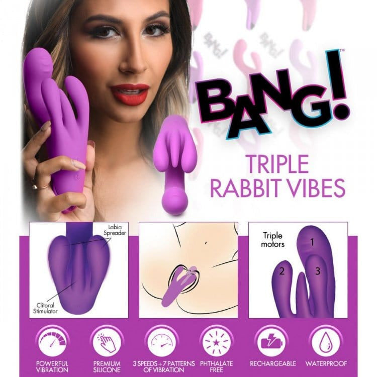 Vibrateur - Bang! - Triple Rabbit Vibrator Bang! Sensations plus