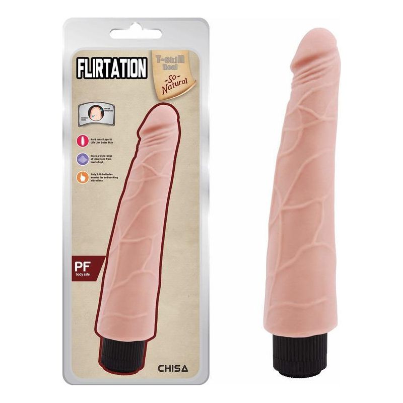 Vibrateur Réaliste - Chisa - 9.5, Flirtation T-skin ReaL T-Skin Real Sensations plus