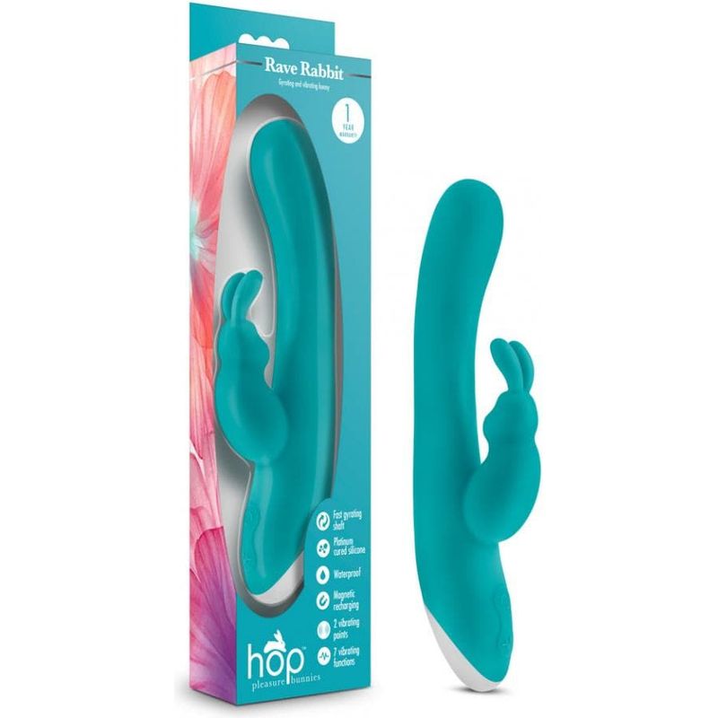 Vibrateur - HOP - Rave Rabbit Aquamarine HOP Sensations plus