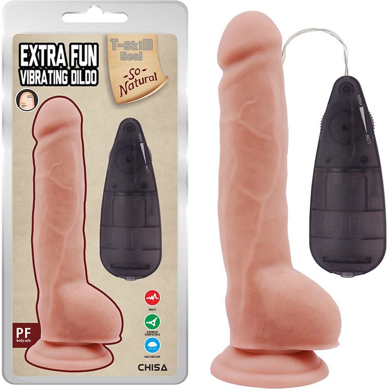 Vibrateur Réaliste - Chisa - Extra Fun T-Skin ReaL Vibrating Dildo T-Skin Real Sensations plus